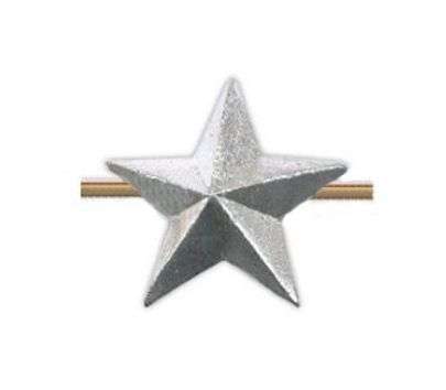 Звезда 13мм серебрянная металл.