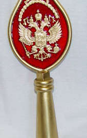 Навершие, с гербом РФ с красной заливкой