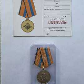 Медаль участнику борьбы со стихией на Амуре 